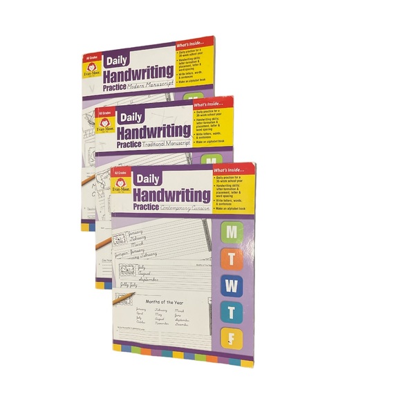 3xAllGrades Contemporary Cursive, Traditional and Modern Manuscript Handwriting - Picture 1 of 6